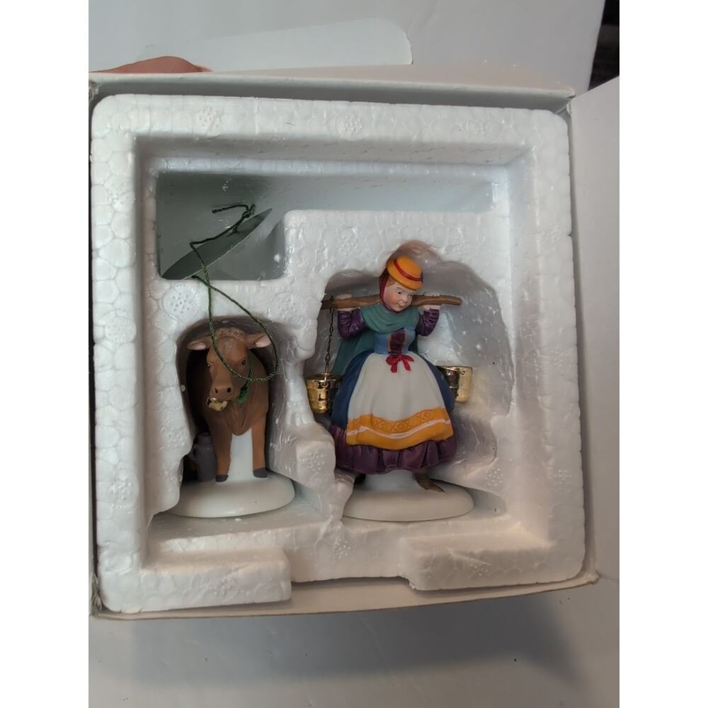 Dept 56 Eight Maids A Milking Twelve Days of Dickens Village Porcelain
